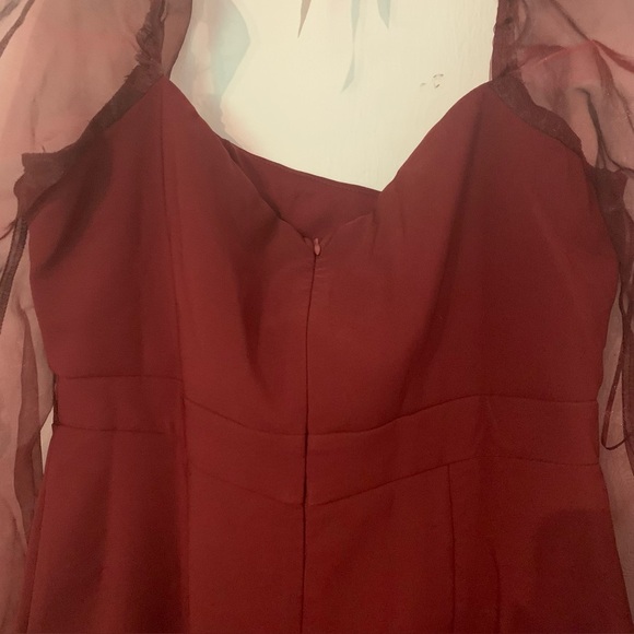 Fashion Nova Womens Cocktail Clubwear Sheer Puff Long Sleeve Mini Dress Size XL - Picture 8 of 14